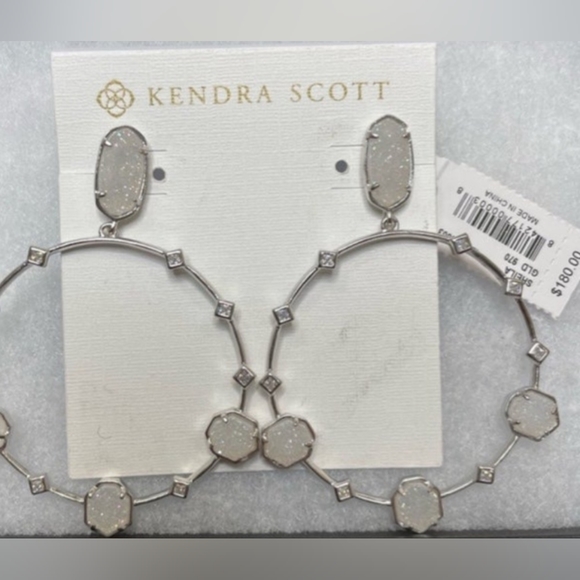 (SOLD ON MERC)Beautiful kendra scott "Sheila" drusy earrings - Picture 3 of 3